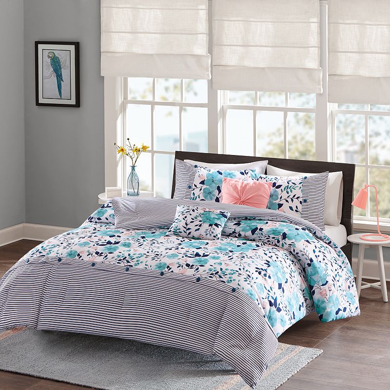Intelligent Design Tiffany Comforter Set, Blue, Twin