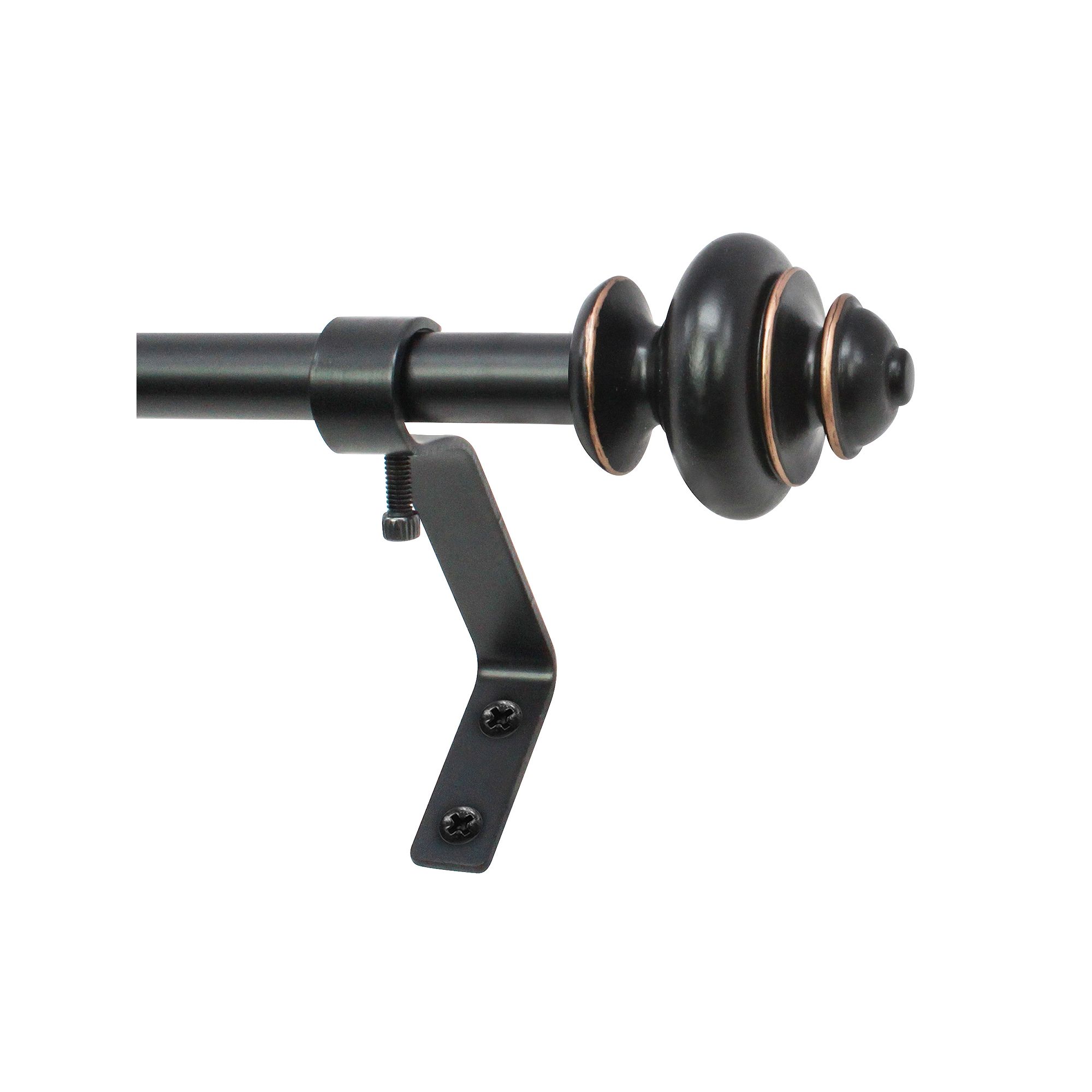 Decopolitan Urn Cafe Adjustable Curtain Rod, Antique Bronze