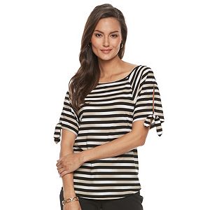 Women's Dana Buchman Tie Sleeve Crepe Top