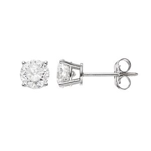 14k White Gold 1 Carat T.W. Diamond Stud Earrings