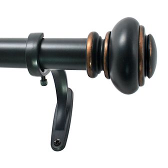 Decopolitan 1" Diameter Urn Adjustable Curtain Rod Set