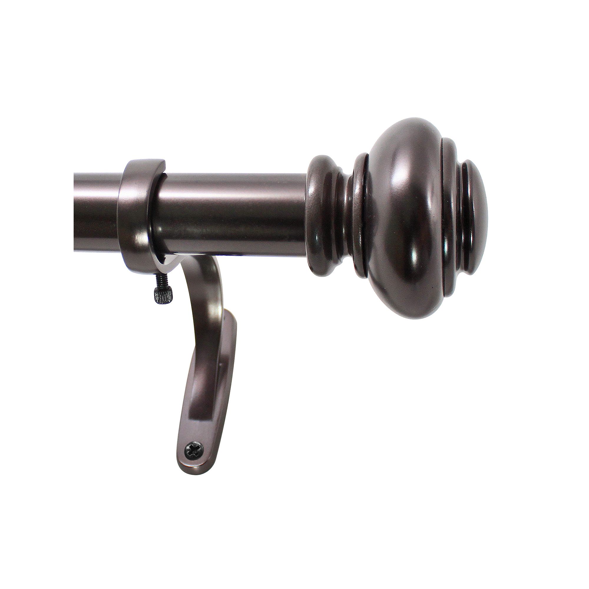 Decopolitan 1 Diameter Urn Adjustable Curtain Rod Set, Warm Bronze