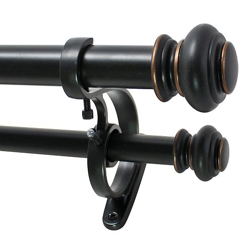 Decopolitan Urn Adjustable Double Curtain Rod