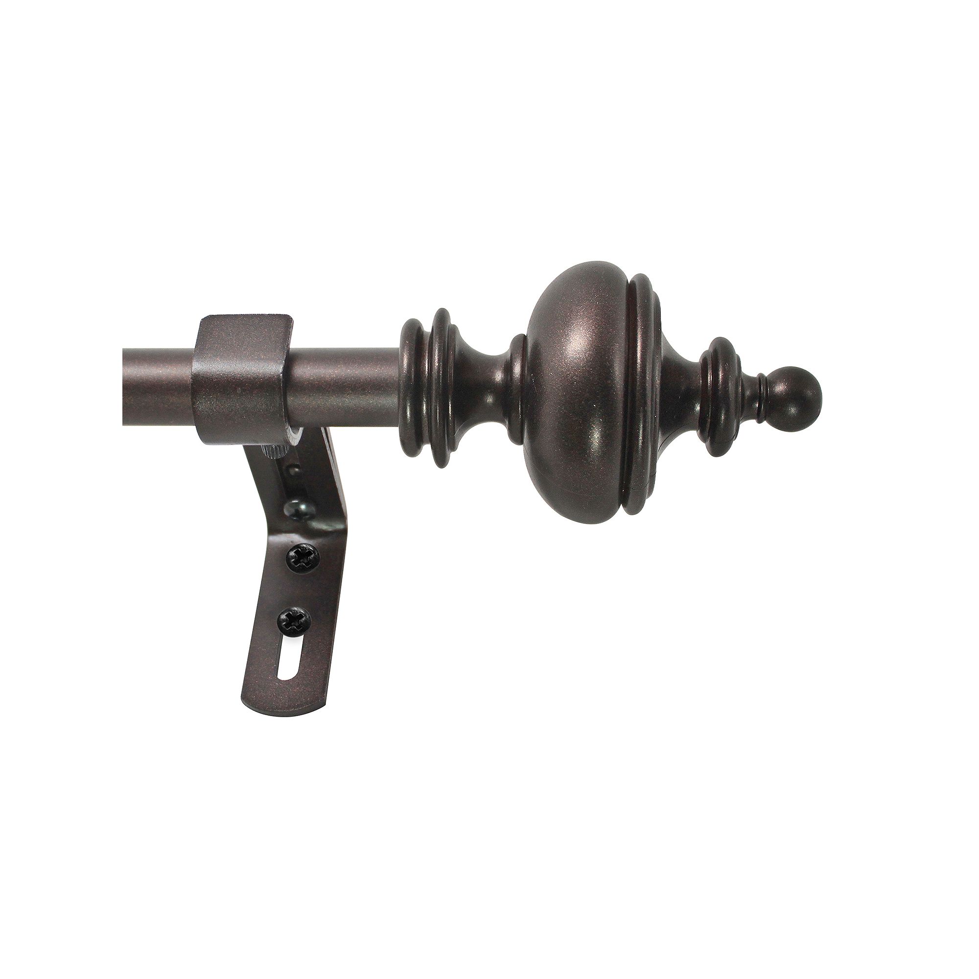 Montevilla Urn Curtain Rod, Toasted Brown