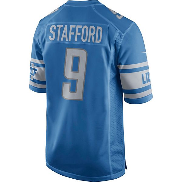 Reebok Detroit Lions Blue Matthew Stafford Replica Jersey