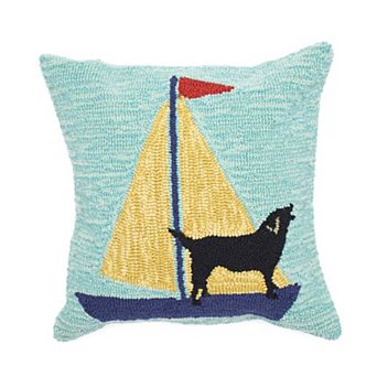 Liora Manne Sailing Dog Throw Pillow