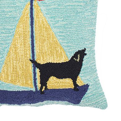 Liora Manne Sailing Dog Throw Pillow