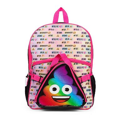 Kids Rainbow Emoji Backpack & Lunch Box Set