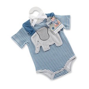 Baby Boy Baby Aspen Little Peanut Elephant Bodysuit & Bib Gift Set