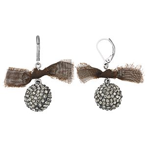 Simply Vera Vera Wang Fabric Bow Fireball Drop Earrings