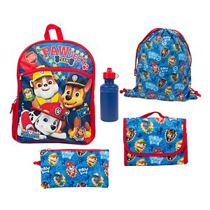 Kids Paw Patrol Chase, Marshall & Rubble 5-pc. Backpack, Lunch Box & Accessory Set