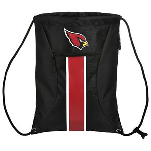 Forever Collectibles Arizona Cardinals Striped Zipper Drawstring Backpack