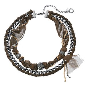 Simply Vera Vera Wang Two Tone Woven Double Strand Necklace