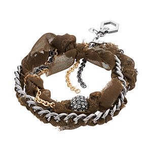 Simply Vera Vera Wang Two Tone Woven Multi Strand Bracelet