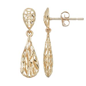 Forever 14K Openwork Teardrop Earrings