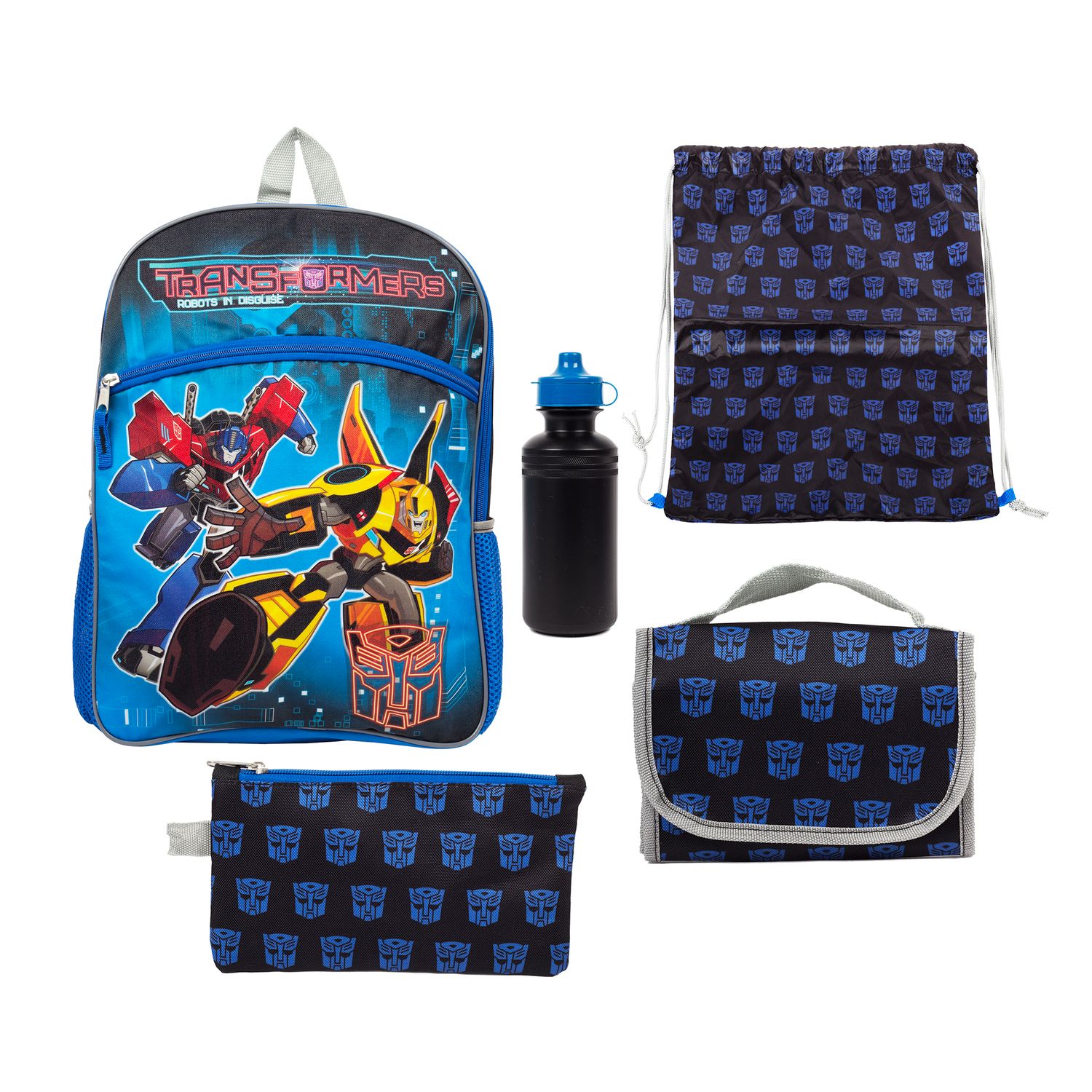 transformers backpack with lunch bag
