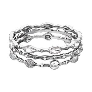 Simply Vera Vera Wang Round & Marquise Bangle Bracelet Set