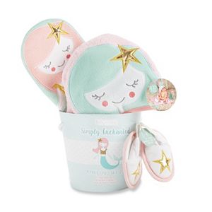Baby Girl Baby Aspen Simply Enchanted Mermaid 4-Piece Bathtime Gift Set