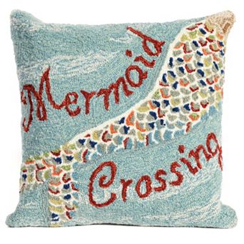 Liora Manne Mermaid Crossing Water Throw Pillow