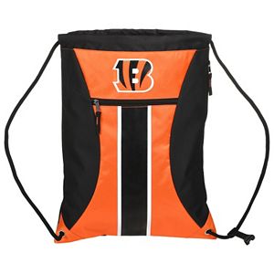 Forever Collectibles Cincinnati Bengals Striped Zipper Drawstring Backpack