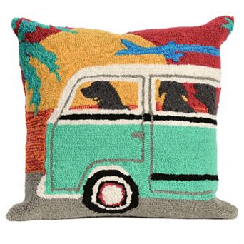 Liora Manne Beach Trip Sunset Throw Pillow