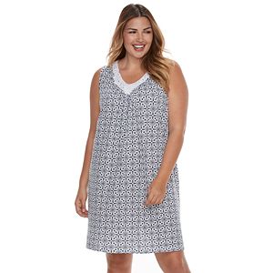 Plus Size Croft & Barrow® Pajamas: Sleeveless V-Neck Nightgown