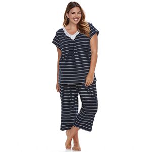 Plus Size Croft & Barrow® Pajamas: Tee & Capri Pajama Set