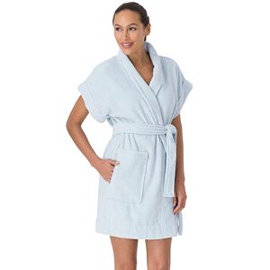 Women's Stan Herman Short Sleeve Terry Wrap Robe