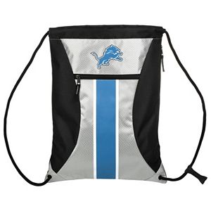 Forever Collectibles Detroit Lions Striped Zipper Drawstring Backpack