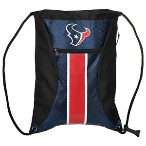 Forever Collectibles Houston Texans Striped Zipper Drawstring Backpack