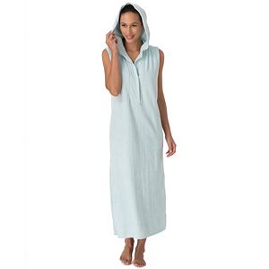 Women's Stan Herman Hooded Sleeveless Robe