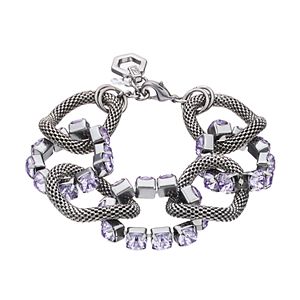Simply Vera Vera Wang Purple Stone Mesh Link Bracelet
