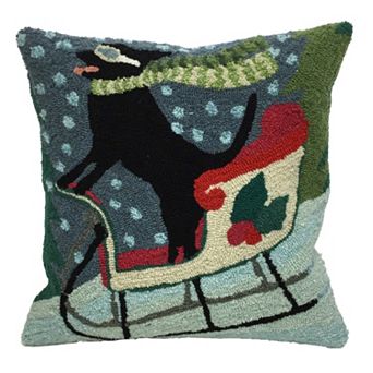 Liora Manne Sledding Dog Throw Pillow