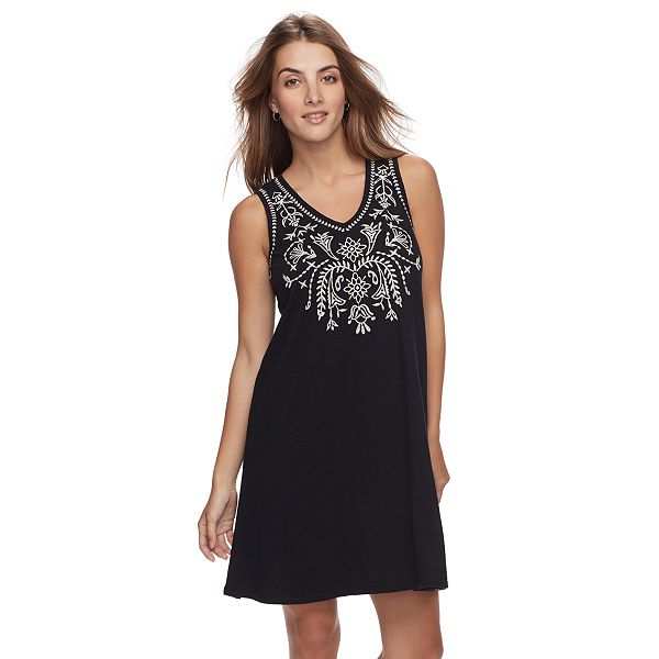 Petite Sonoma Goods For Life® Embroidered Tank Dress
