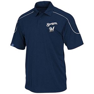 Big & Tall Majestic Milwaukee Brewers Birdseye Polo