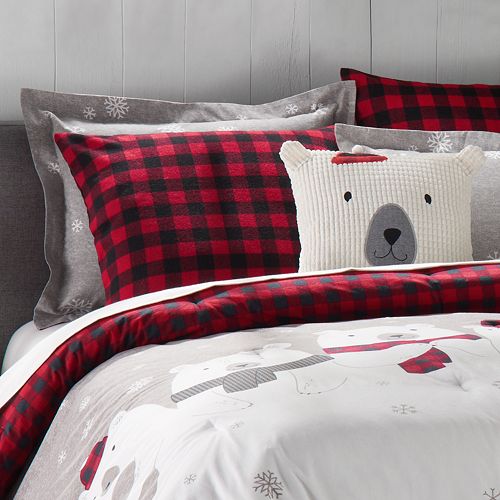 Cuddl Duds Polar Bears Flannel Comforter Set