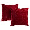 Cuddl Duds 6-Piece Red Plaid Flannel Comforter Set