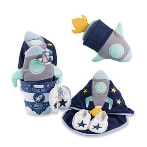 Baby Boy Baby Aspen Cosmo Tot Spaceship 4-Piece Bathtime Gift Set