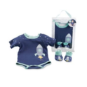 Baby Boy Baby Aspen Cosmo Tot Spaceship Bodysuit & Booties Set