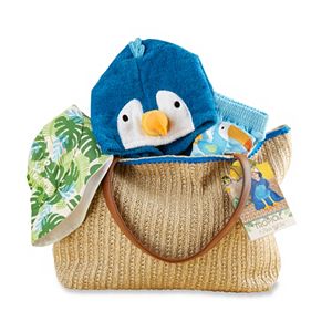 Baby Boy Baby Aspen Tropical Cover-up, Swim Trunks, Hat & Tote Gift Set