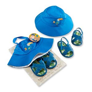 Baby Boy Baby Aspen Tropical Hat and Flip-Flop Gift Set!