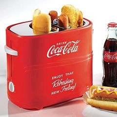 Nostalgia Large Coca-Cola Hot Dog Steamer - Red