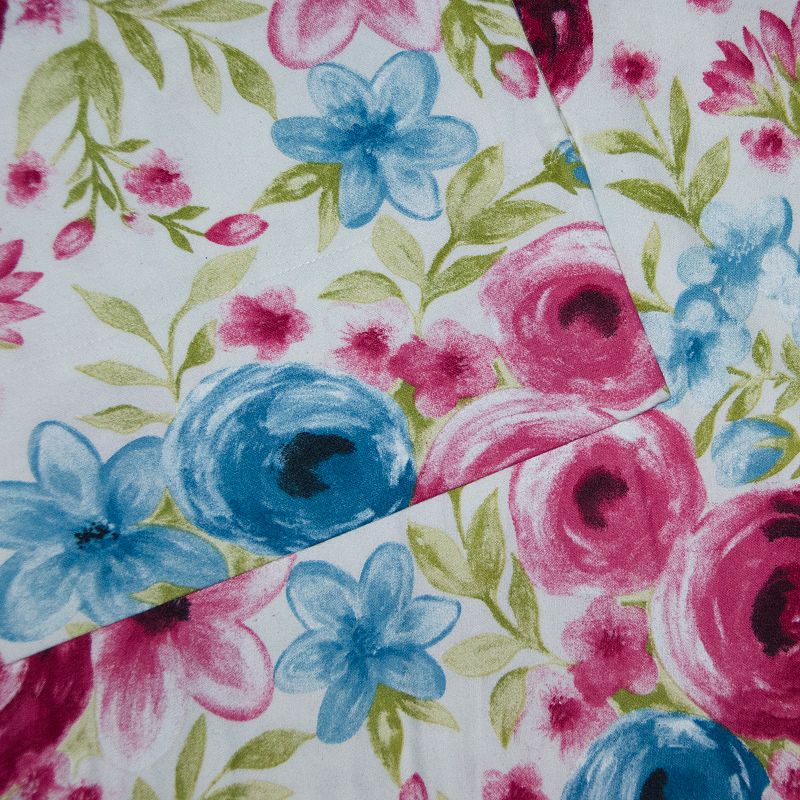 Pointehaven Flannel Sheet Set, Floral