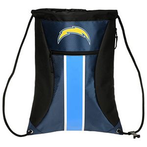 Forever Collectibles San Diego Chargers Striped Zipper Drawstring Backpack
