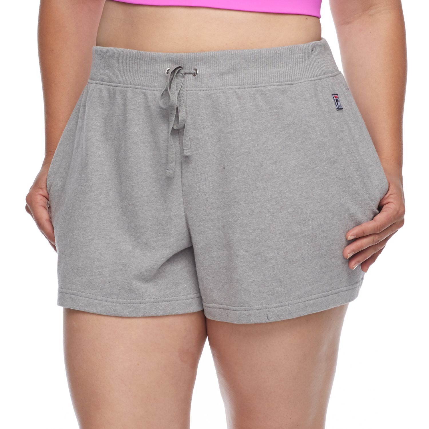 plus size french terry shorts