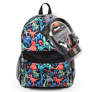 Kids Dinosaur Backpack & Headphones Set