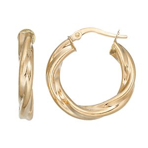 Forever 14K Twist Hoop Earrings