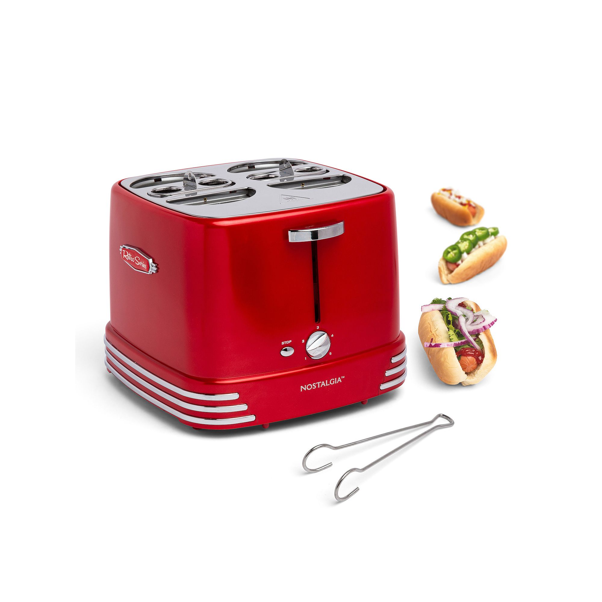Nostalgia Electrics Pop-Up Hot Dog Toaster, Multicolor