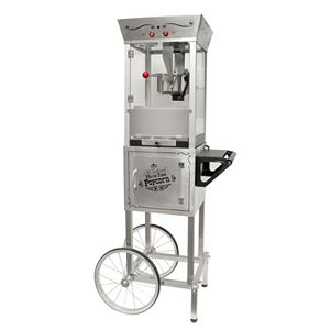 Nostalgia Electrics Vintage Collection Stainless Steel Popcorn Cart