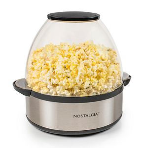 Nostalgia Electrics Stainless Steel Stir-Pop 6-qt. Popcorn Popper